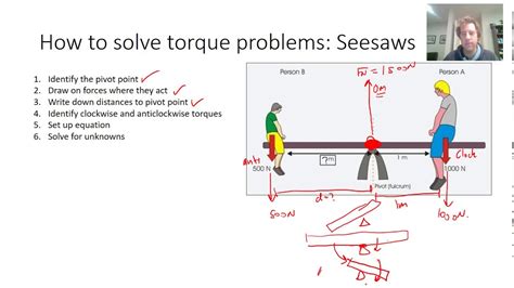 NCEA L2 Physics. Mechanics: Torque. Video 2: Seesaw example - YouTube