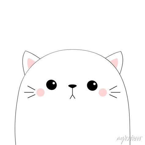 Cute Cat Clipart Face Excited