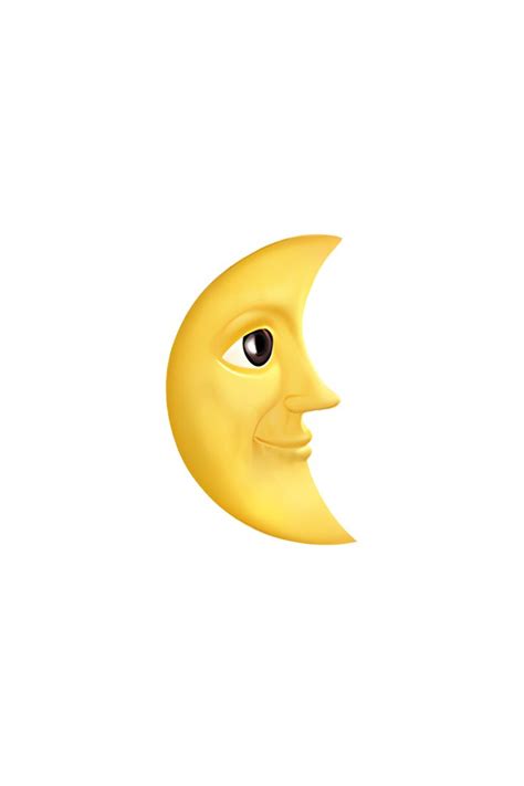 🌜 Last Quarter Moon Face Emoji in 2023 | Moon face emoji, Emoji, Moon face