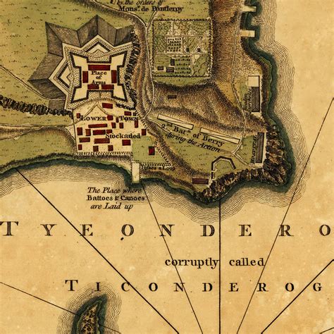 Plan of Fort Ticonderoga, New York, 1758 | Battlemaps.us