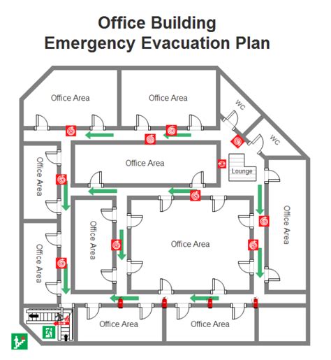 Emergency Exit Map Template