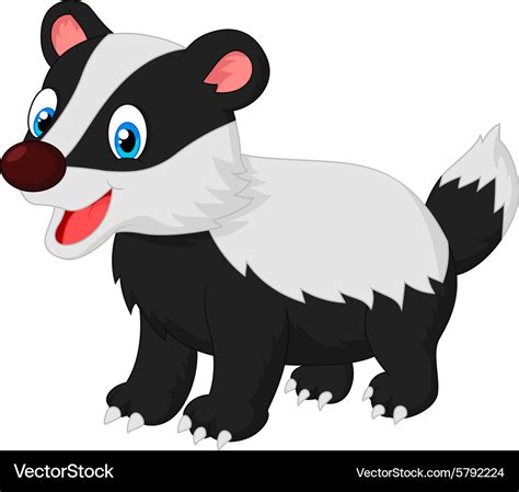 Cartoon animal badger Royalty Free Vector Image