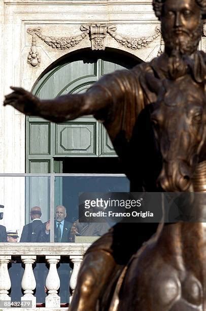 Libyan Leader Muammar Gaddafi Official Visit In Rome Photos and Premium ...