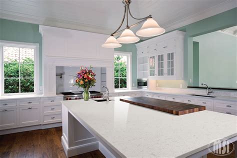 Glacier White Quartz | Quartz kitchen countertops, White quartz ...