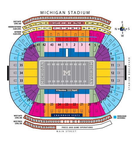 Michigan Stadium Seating Chart - Seating plans of Sport arenas around ...