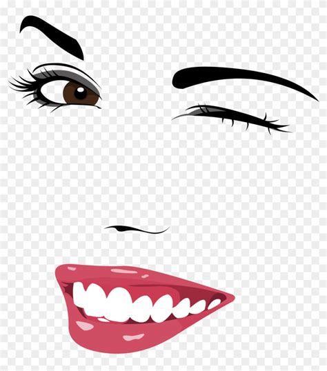 Wink Eyebrow Facial Expression, HD Png Download - 1533x1669(#5247444 ...