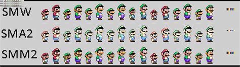 10x SMW Mario and Luigi Idle Sprites 2 by Abbysek on DeviantArt