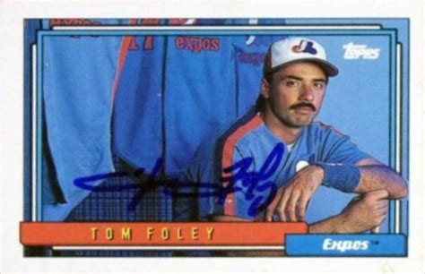 Tom Foley Autographs and Memorabilia | Sports, Baseball