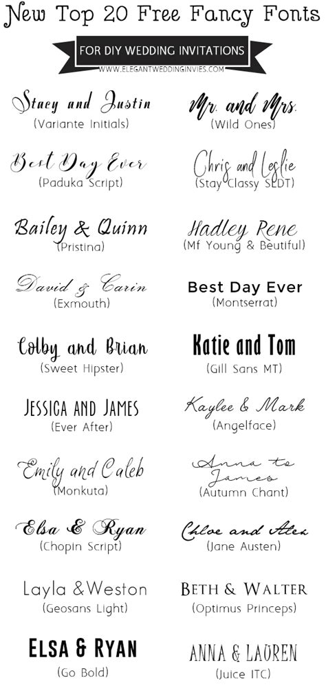 Top 20 Free Fancy Fonts for DIY Wedding Invitations(Updated ...