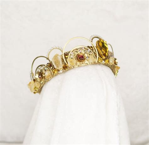 Beauty and the Beast Belle Inspired Crown Gold With Raw - Etsy