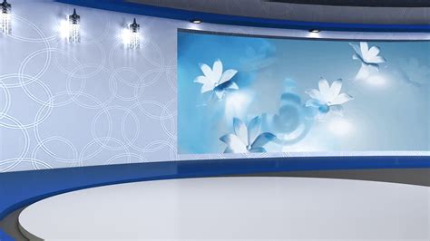 Talkshow TV Studio Set 02 - Virtual Green Screen Background Loop Stock ...