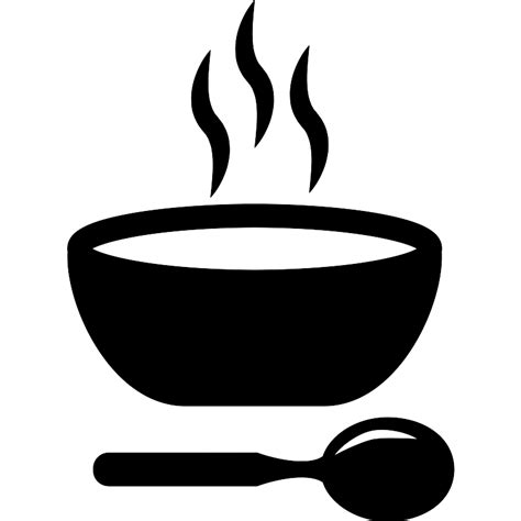 Soup Hot Bowl With Spoon Vector SVG Icon - SVG Repo