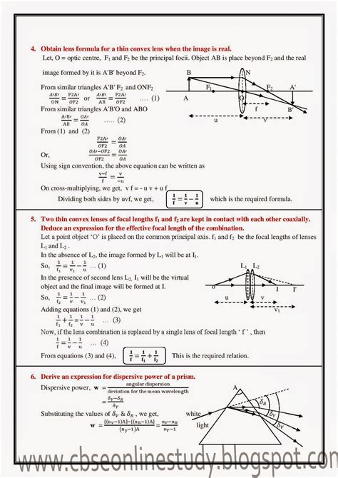 Awesome Ray Optics Class 12 Derivations Physics Formulas Mcat Reddit