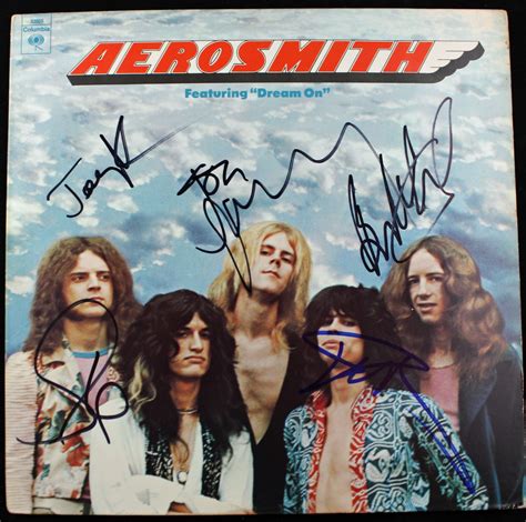 Lot Detail - Aerosmith Rare Group Signed 1973 Self Titled Debut Album w ...