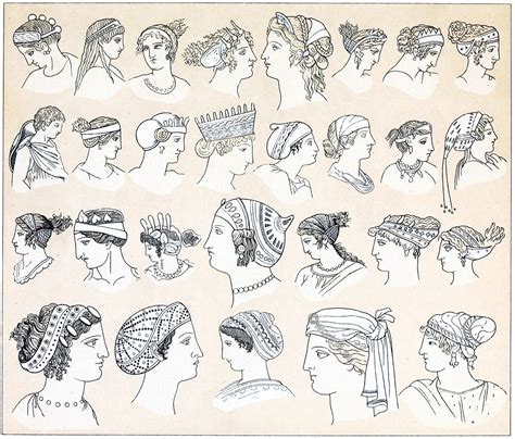 Hairstyles and headgear in ancient Greece. Historical Greek fashion.