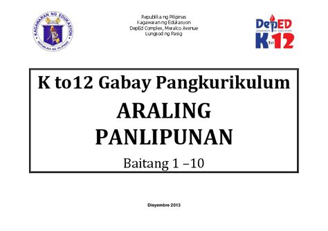 Pdf Pamantayang Pamantayan Pamantayan Sa Pagkatuto Pangnilalaman ...