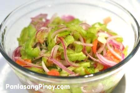 Ampalaya Salad Recipe | Recipe | Yummy vegetable recipes, Melon recipes ...