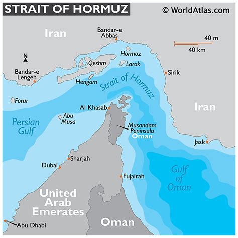 Strait Of Hormuz On World Map - Map