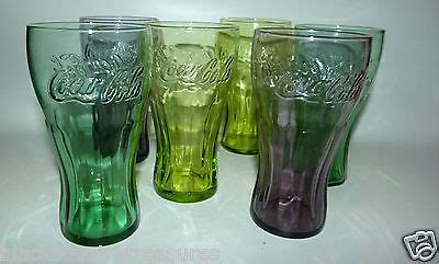 McDonalds Traditional Soda Coca Cola coke glasses 3 Different Colours ...