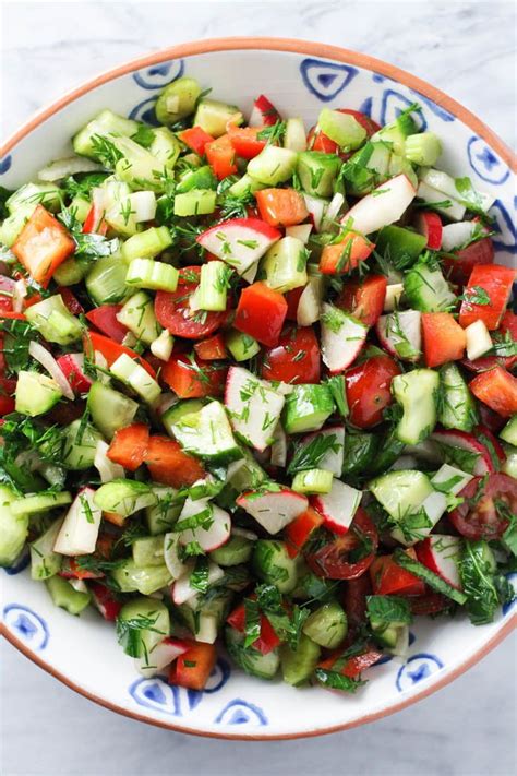 This fresh vegetable salad is healthy and refreshing. It's made with ...