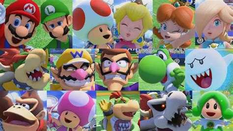 Mario Tennis: Ultra Smash - All Characters - YouTube