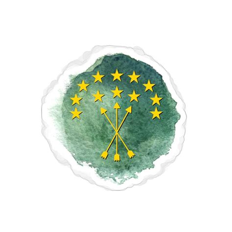 Green Watercolor Circassian Flag Die-cut Sticker - Etsy