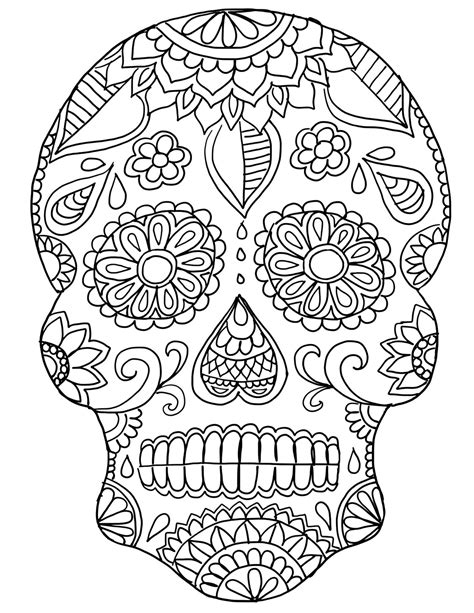 Day Of The Dead Coloring Pages Pdf at GetColorings.com | Free printable ...