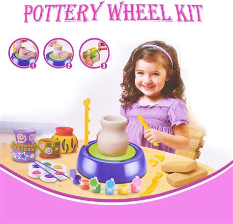 Amazon.com: Beginners Pottery Wheel Kit - Spin and Sculpt Pottery Wheel ...