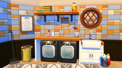 The Sims 4 Custom Content: Small Spaces Laundry Room