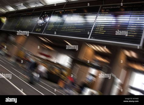 Timetable at Oslo Central station Stock Photo - Alamy