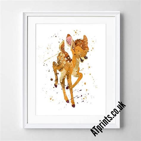 DISNEY BAMBI Watercolor Poster Print Watercolour Print | Art prints ...