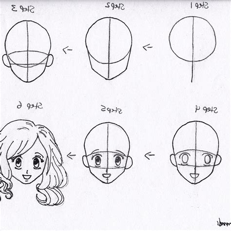 How To Draw A Anime Face Step By Step For Beginners / Anime anatomy ...