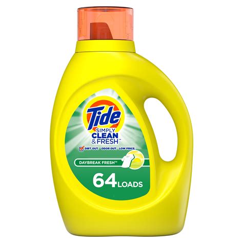 Tide Simply Daybreak Fresh, 64 Loads Liquid Laundry Detergent, 92 Fl Oz ...