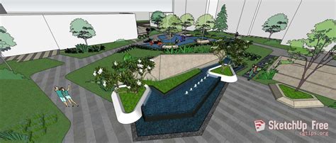 Landscaping Sketchup Garden Design - outdoor