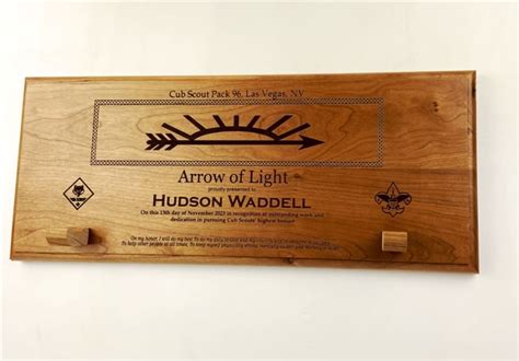 Arrow of Light Award Plaque