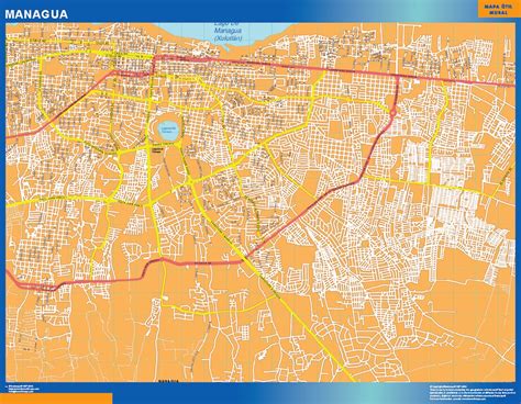 Managua wall map | Wall maps of countries of the World