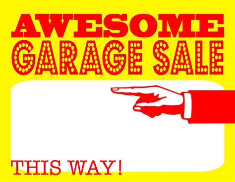 Garage sale signs, Garage sales, For sale sign