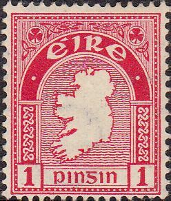 Postage Stamps of Eire Ireland 1922 SG 72 Map Fine Used Scott 65 Stamps ...