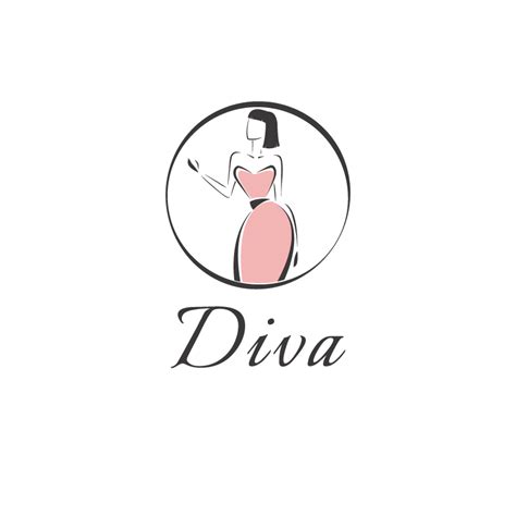 Diva - Fashion elegant logo design vector - Roven Logos