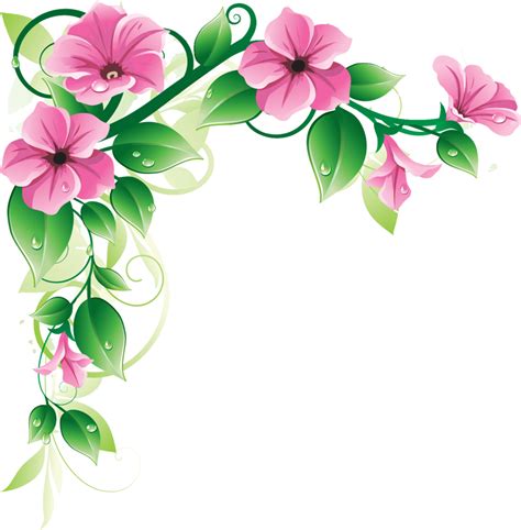 Flower border spring flowers border clipart free clipart images 5 ...