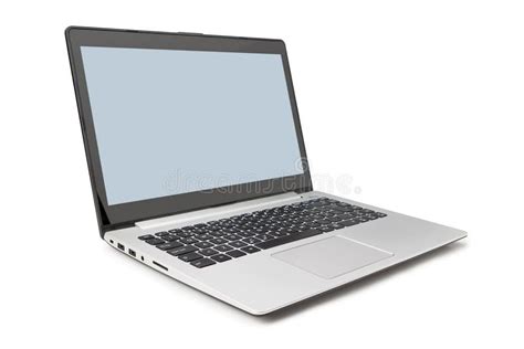 Modern Laptop Side and Open. Stock Image - Image of background ...