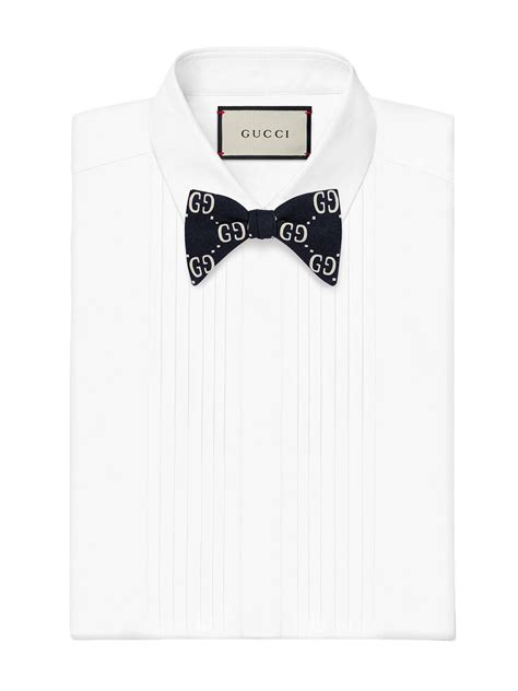 Gucci Kids Monogram Pattern Bow Tie | Blue | FARFETCH