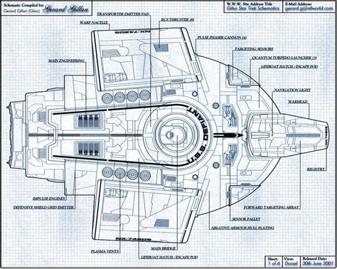 star trek ships Fan Art: USS Defiant - Schematic | Star trek ships ...