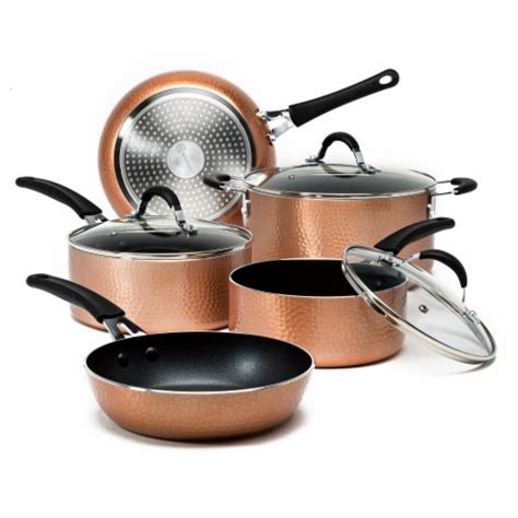 Ecolution Impressions Cookware Set - Hammered Copper, 10 pc - Foods Co.