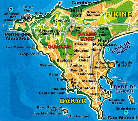 Map of Dakar | Senegal, City, Map