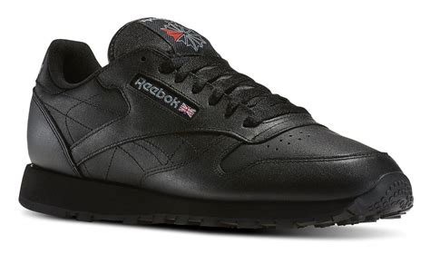 Reebok Classic Leather Black Mens Running Tennis Shoes Item 116 ...