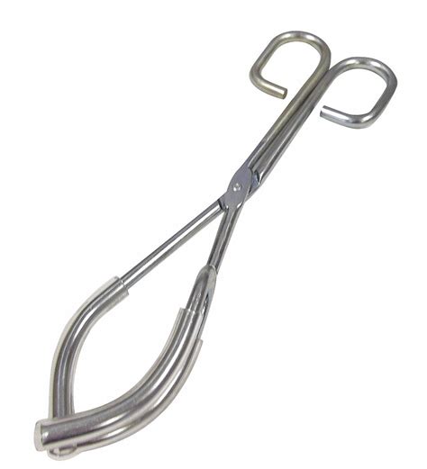 GRAINGER APPROVED Beaker Tongs, Nickel Plated Steel, 9 1/4 in Overall ...