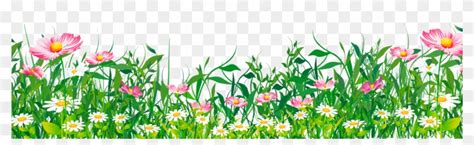 Flowers Grass Clipart - Grass Ground With Flowers Png - Free ...