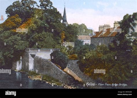 View from Kelso Bridge, Kelso, Scotland Stock Photo - Alamy