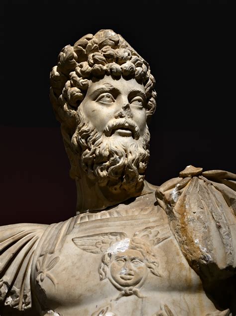 Statue of Septimius Severus (close-up). Antalya, Antalya Archeological ...